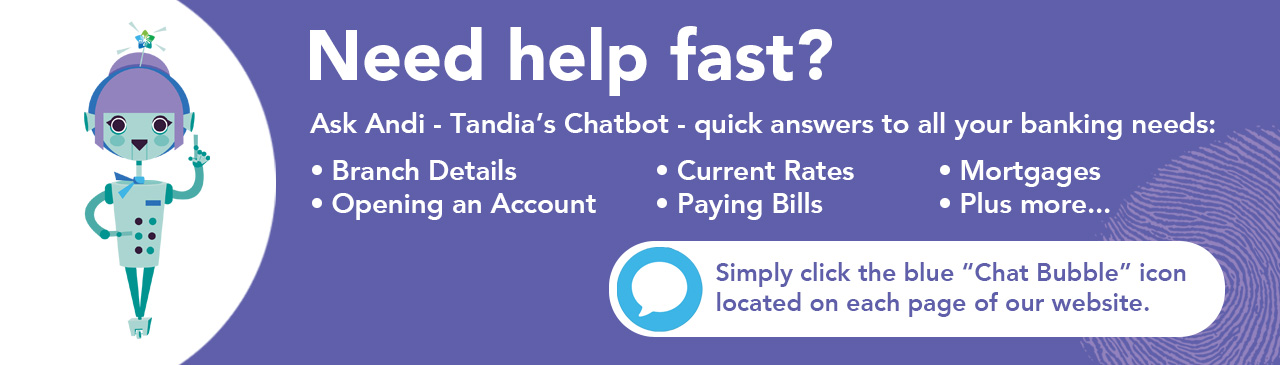 Tandia's Chatbot - for all your banking questions ask Andi